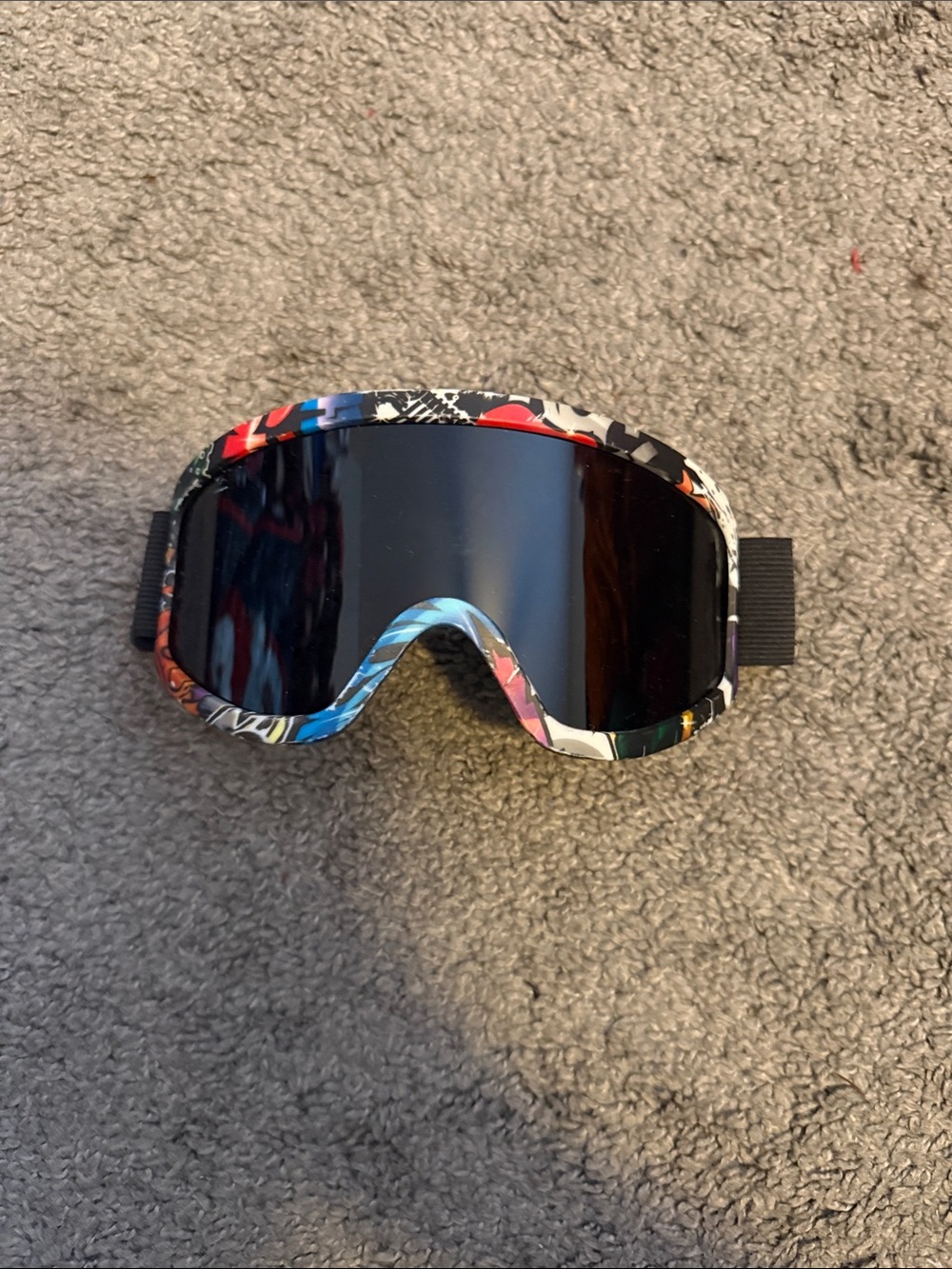 Multicolor Snow/Ski Goggles with Black Lens